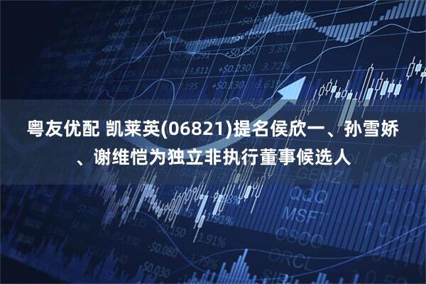 粤友优配 凯莱英(06821)提名侯欣一、孙雪娇、谢维恺为独立非执行董事候选人